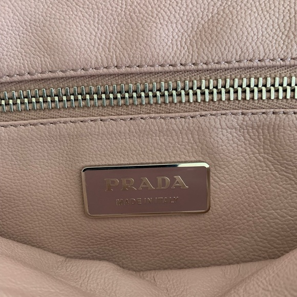 Prada Tan Suede Rhinestone Handbag - Picture 4 of 8